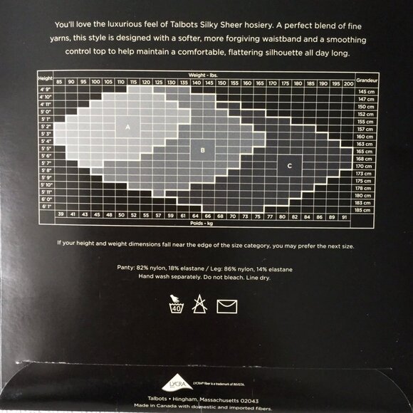 Talbots Control Top Nude Tights - Picture 2 of 2